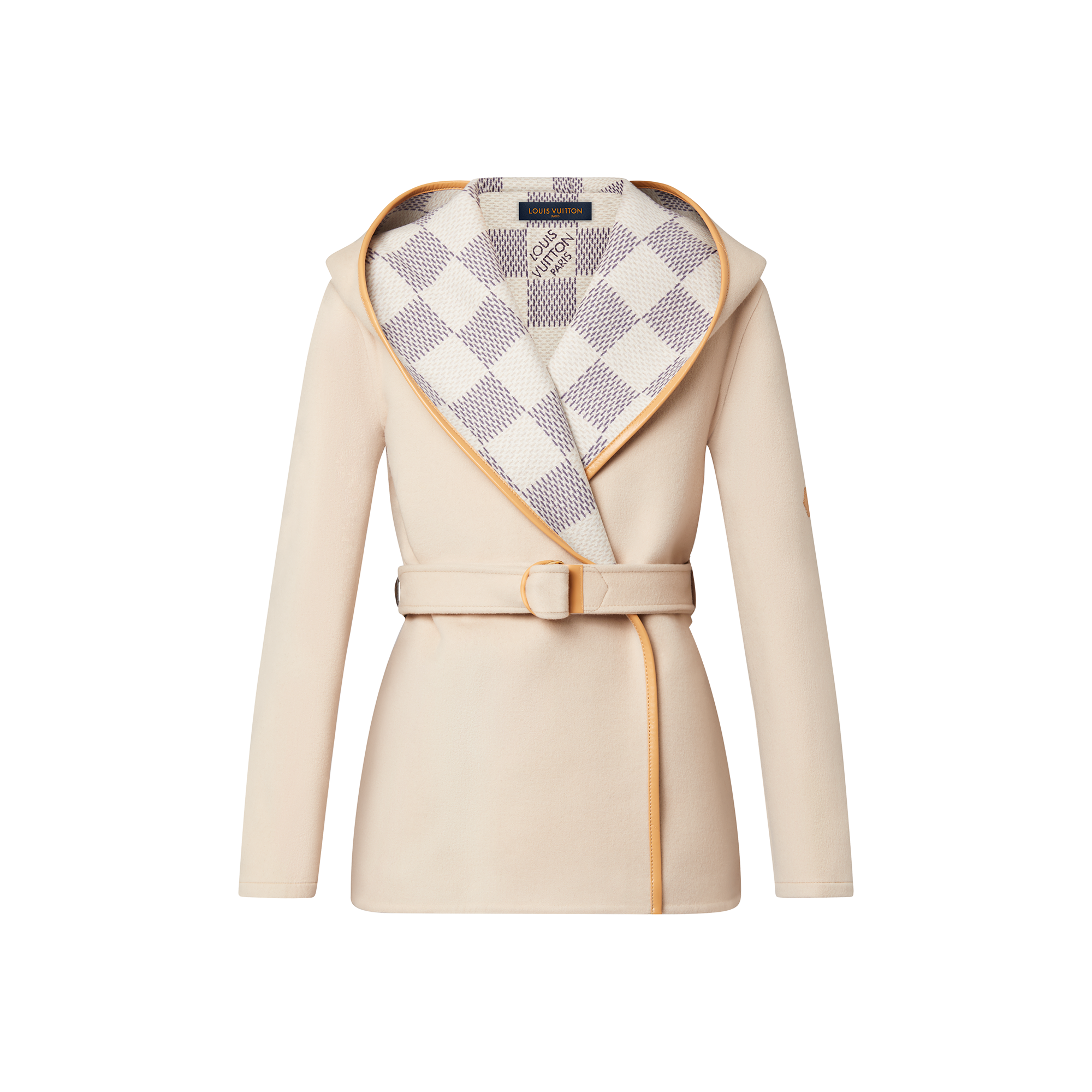 Damier Azur Wrap Pea Coat - Women - Ready-to-Wear | LOUIS VUITTON ®